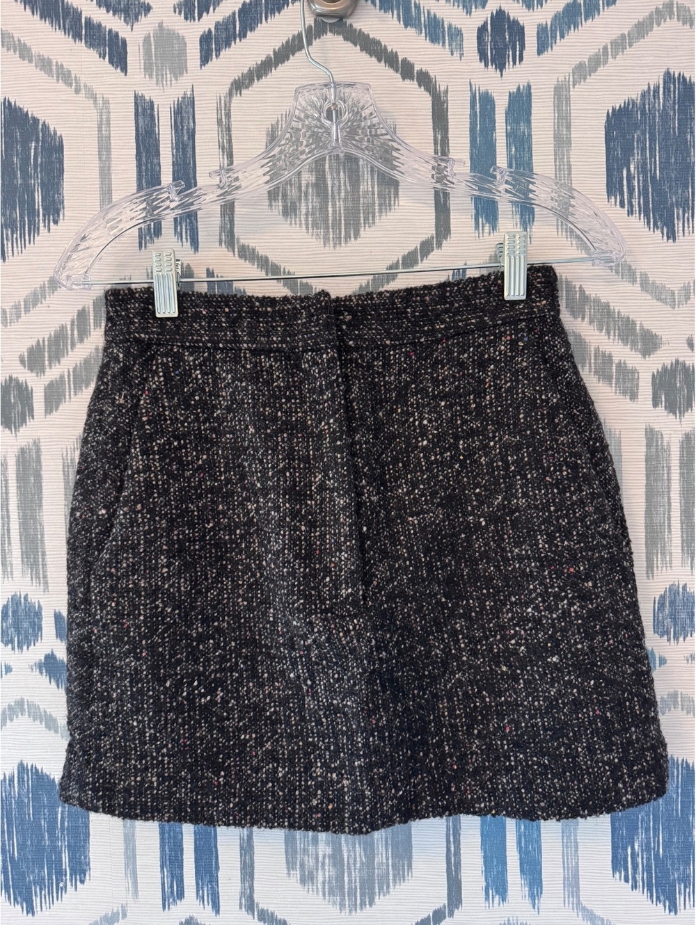 Tibi Black Tweed Skirt